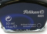 Tinta para Caneta Tinteiro Preto Brilhante Pelikan 4001 30ml