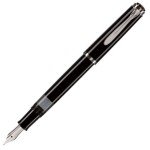 Caneta Tinteiro Pelikan M205 Black Silver Pena B